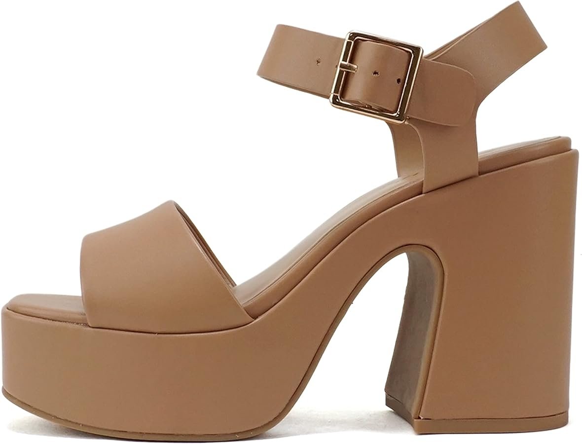 Soda Account Block Heel Platform Sandals