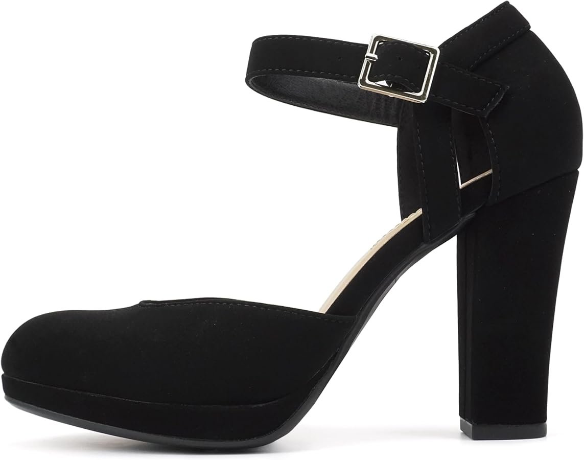 Soda Chunky Heel Pumps