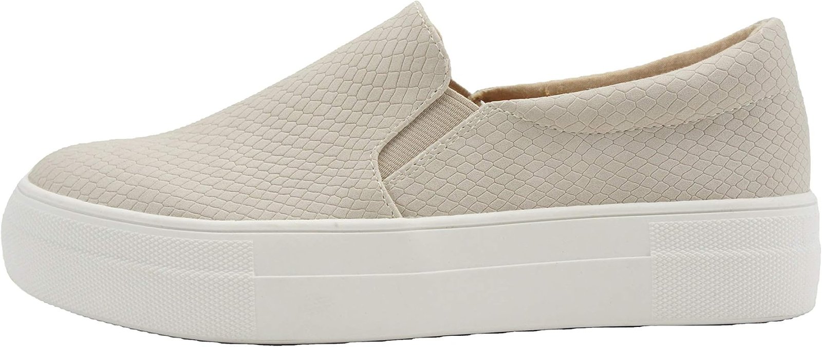 Soda Platform Sneakers in White Canvas