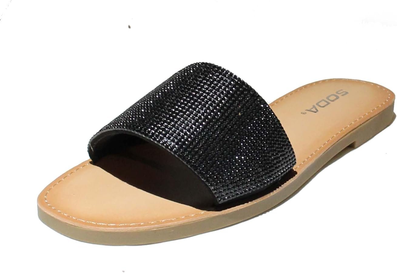 Soda Justice Embellished Slide Sandals